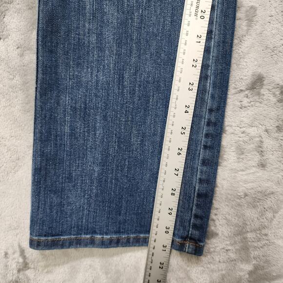 Calvin Klein Jeans Womens 12 Blue Mid Rise Slim Bootcut Stretch Denim Casual - Picture 14 of 16